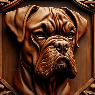 3D model st German boxer dog (STL)